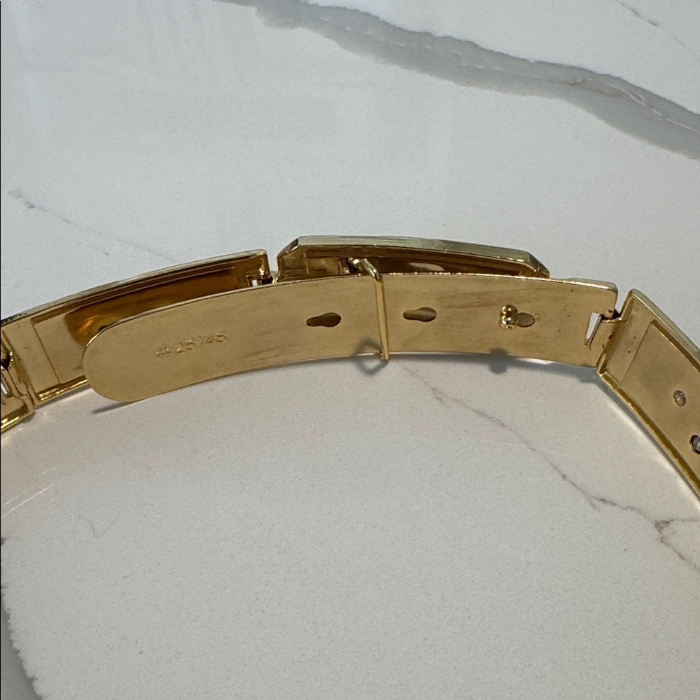 90's Jaguar Silver and Gold Tile Link Belt - Picture 8 of 8